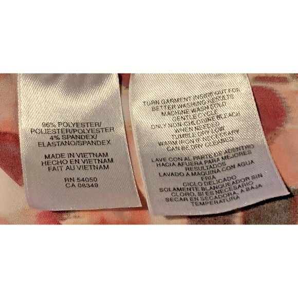 Kasper Womens Abstract V Neck Tank Top Size L Multicolor Sleeveless - Picture 9 of 10